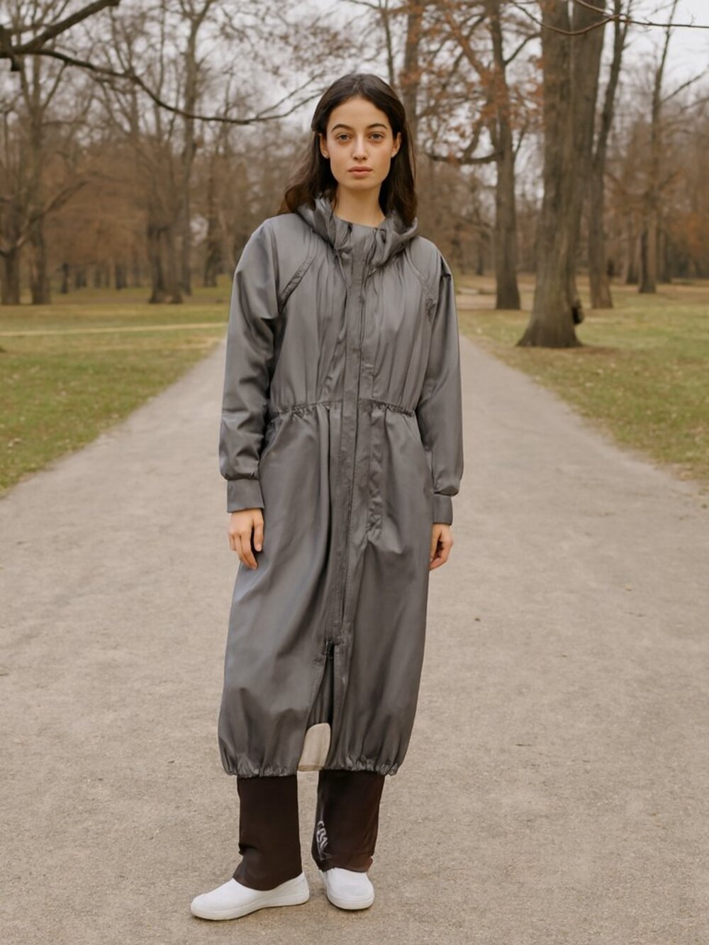 Daily Practice By Anthropologie Lightweight Drawstring  long jacket Small NWT - Picture 2 of 7